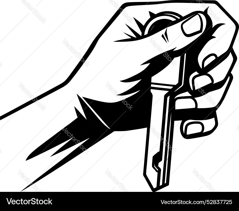 Handheld access symbol of security securing Handheld access symbol of security securing vector image