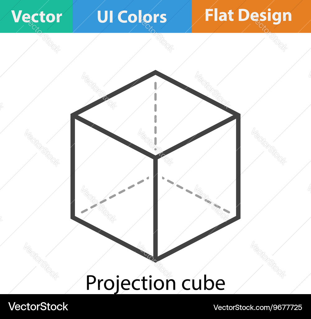 Isometric Cube Projection vector image