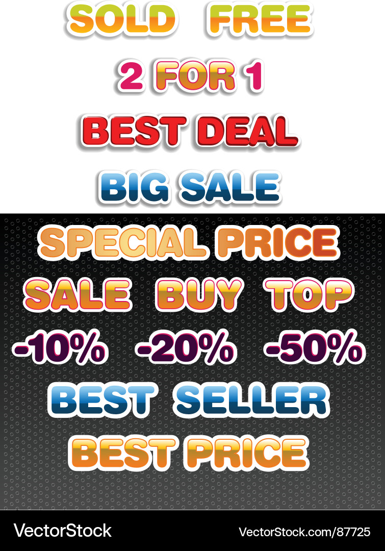 Set of price tags Vector Image