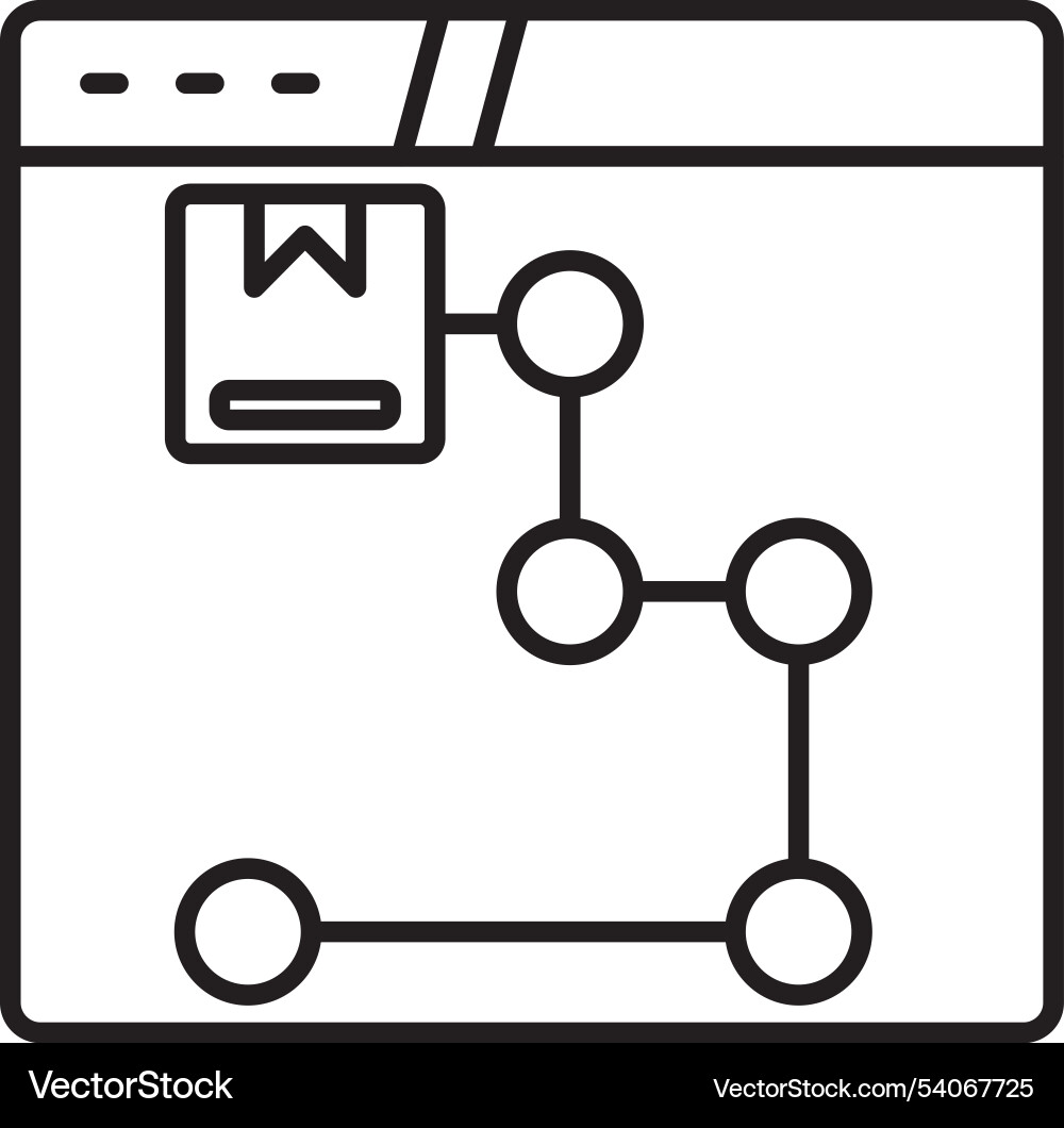 Tracking line icon design vector image