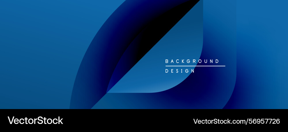 Abstract blue design features overlapping curved Vector Image