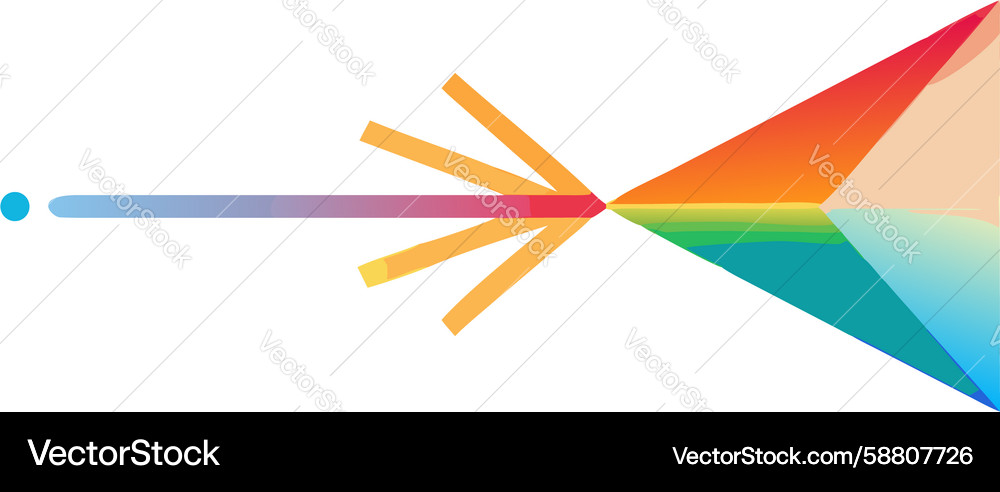 Abstract colorful converging lines dynamic focus Vector Image