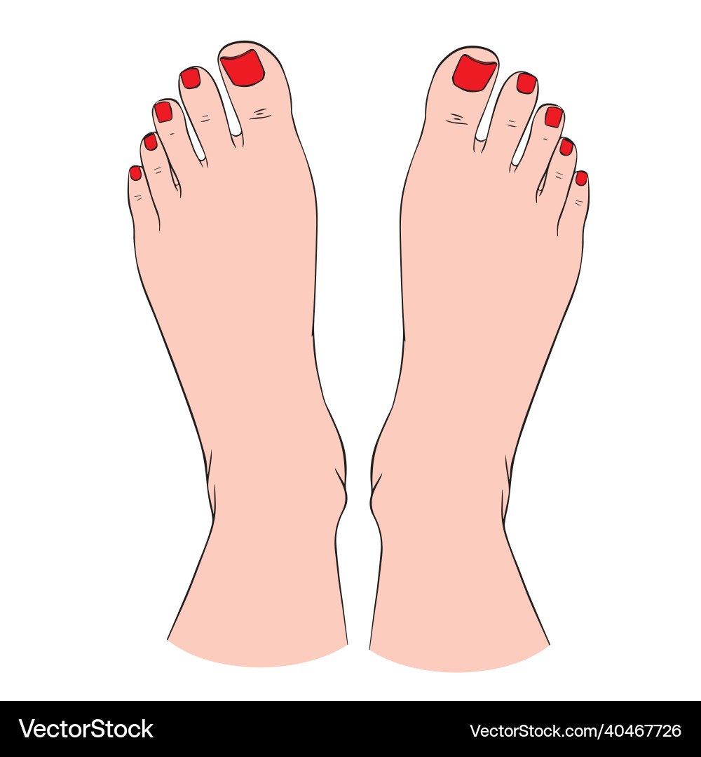 Barfuß Feet Sketch vektorbild
