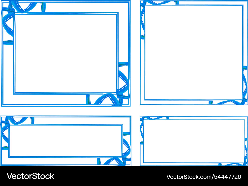 Cobalt blue color square and rectangular frames Cobalt blue color square and rectangular frames Vector Image