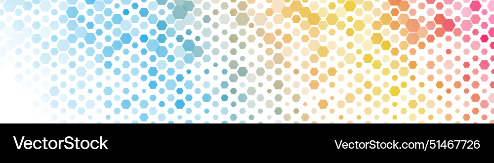 Colorful minimal hexagonal halftone abstract tech Colorful minimal hexagonal halftone abstract tech vector image