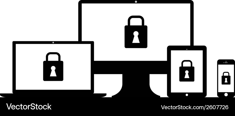 Computers locked Vector Image
