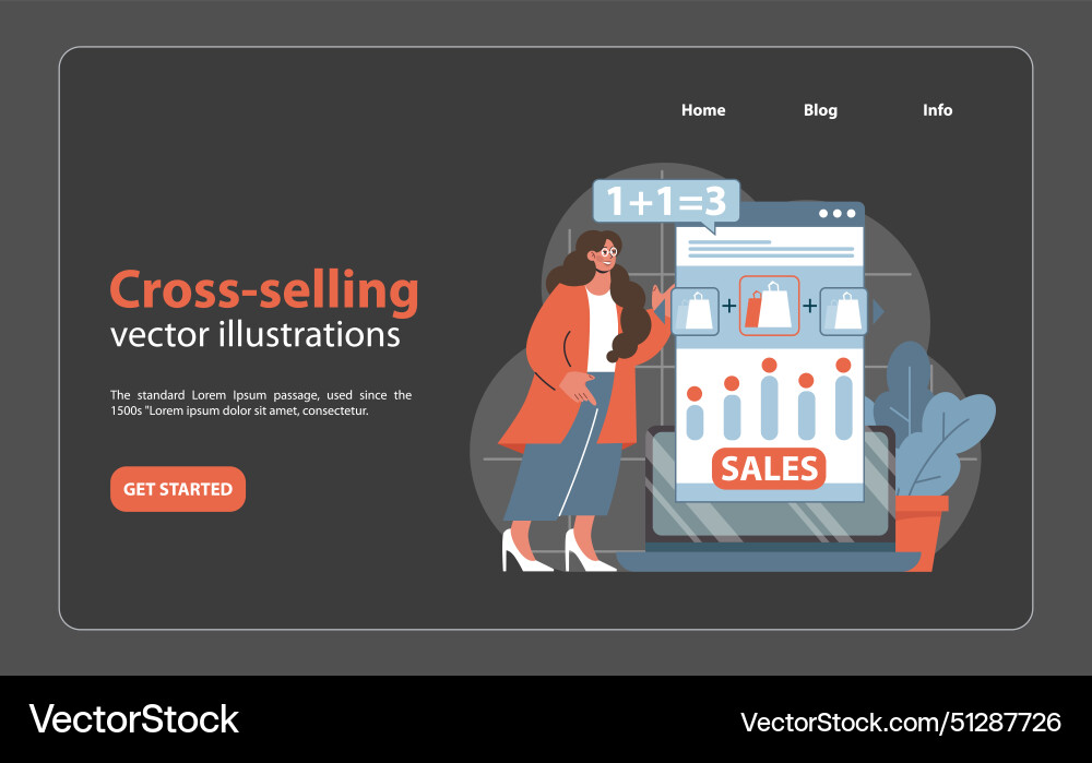 Cross-selling concept a strategic marketing Vector Image