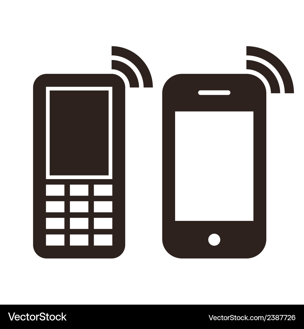 Mobile phone icons Royalty Free Vector Image - VectorStock