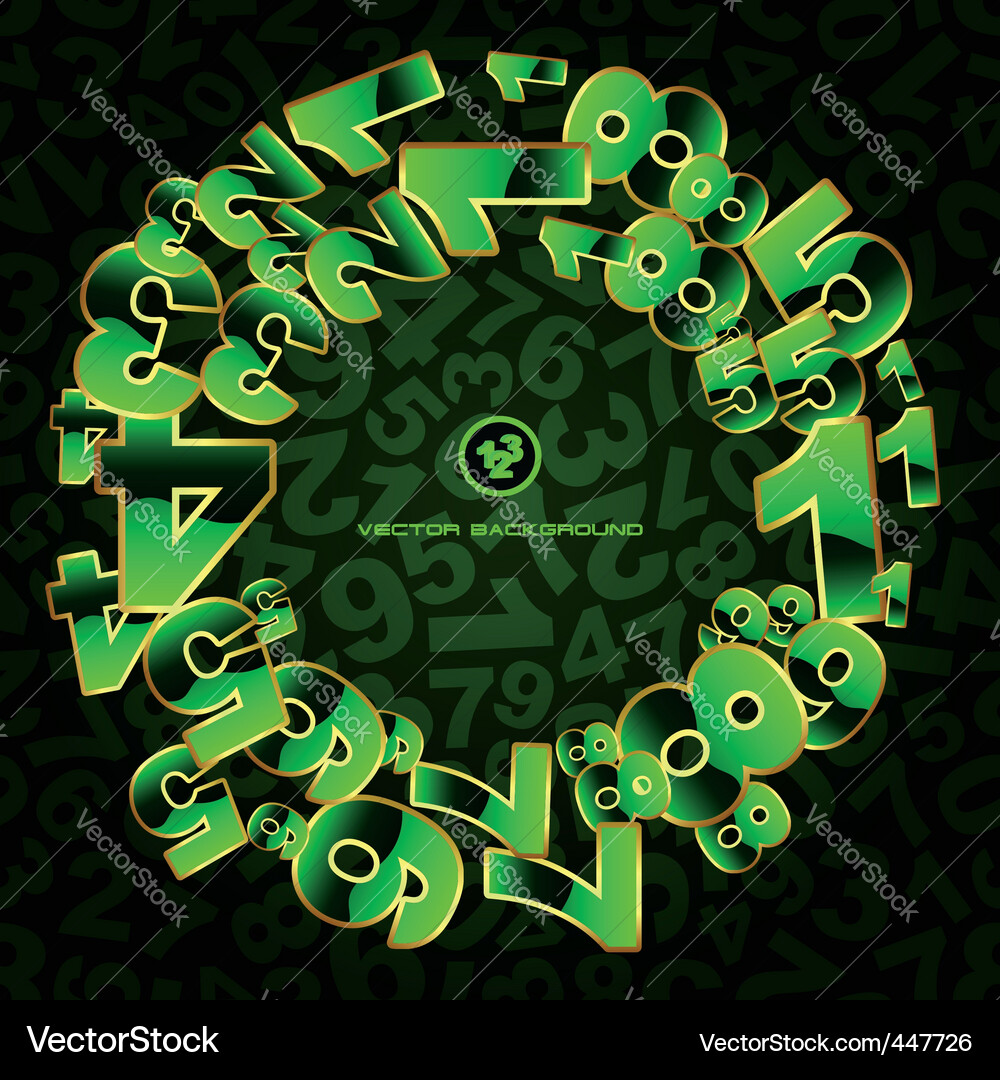 Numbers Vector Image