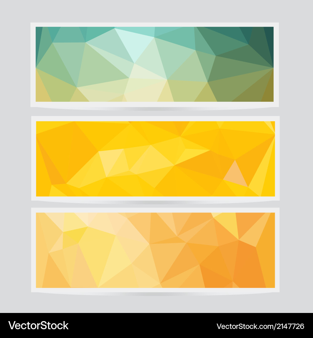 Polygon abstract banner pattern background in flat vector image