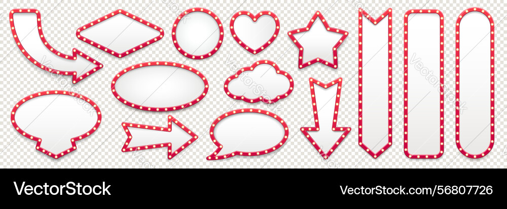 Retro lightbox frames and arrows with chat bubbles Retro lightbox frames and arrows with chat bubbles vector image