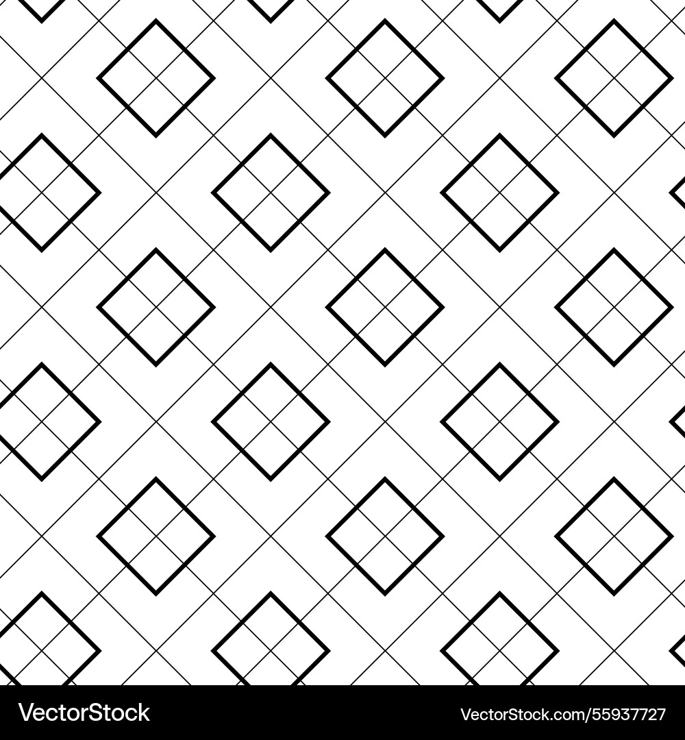 Abstract geometric pattern with squares crosses Vector Image