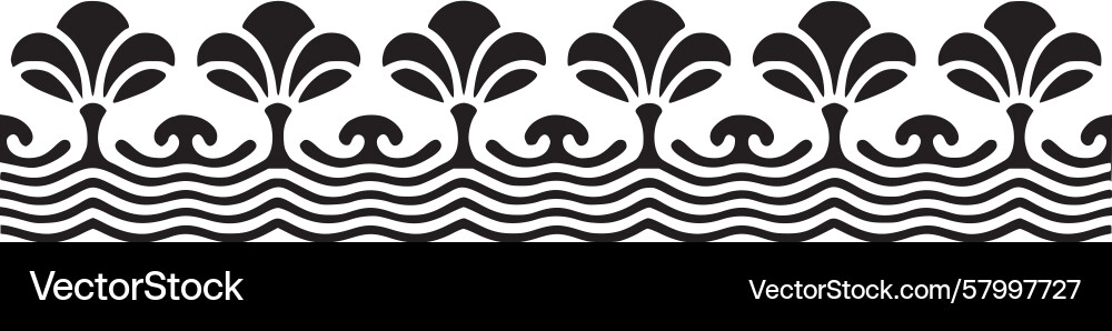 Abstract Wave Pattern Border Vector Image