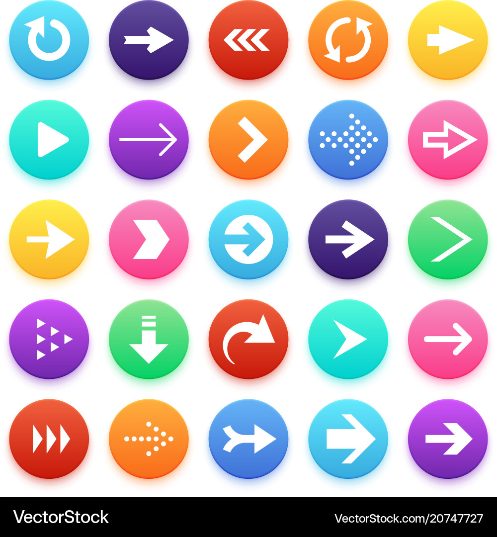 Arrowhead & Repeat - Web Button Icons vector image