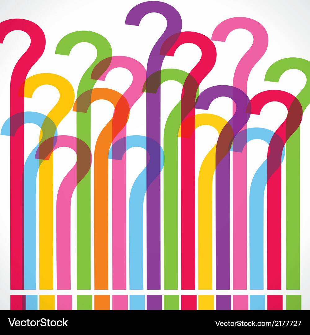Colorful Question Mark Pattern Vector Image