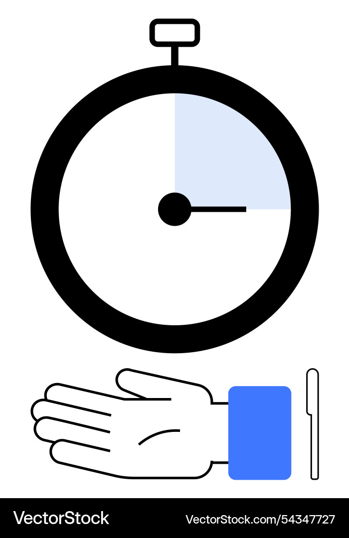 Countdown timer and hand gesturing time concept Countdown timer and hand gesturing time concept vector image