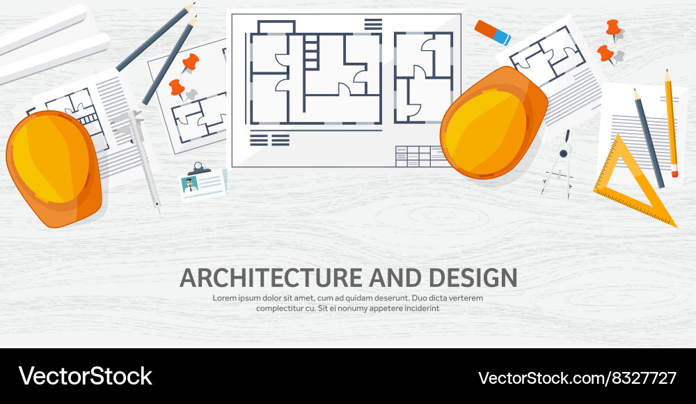 Engineering and architecture vector image
