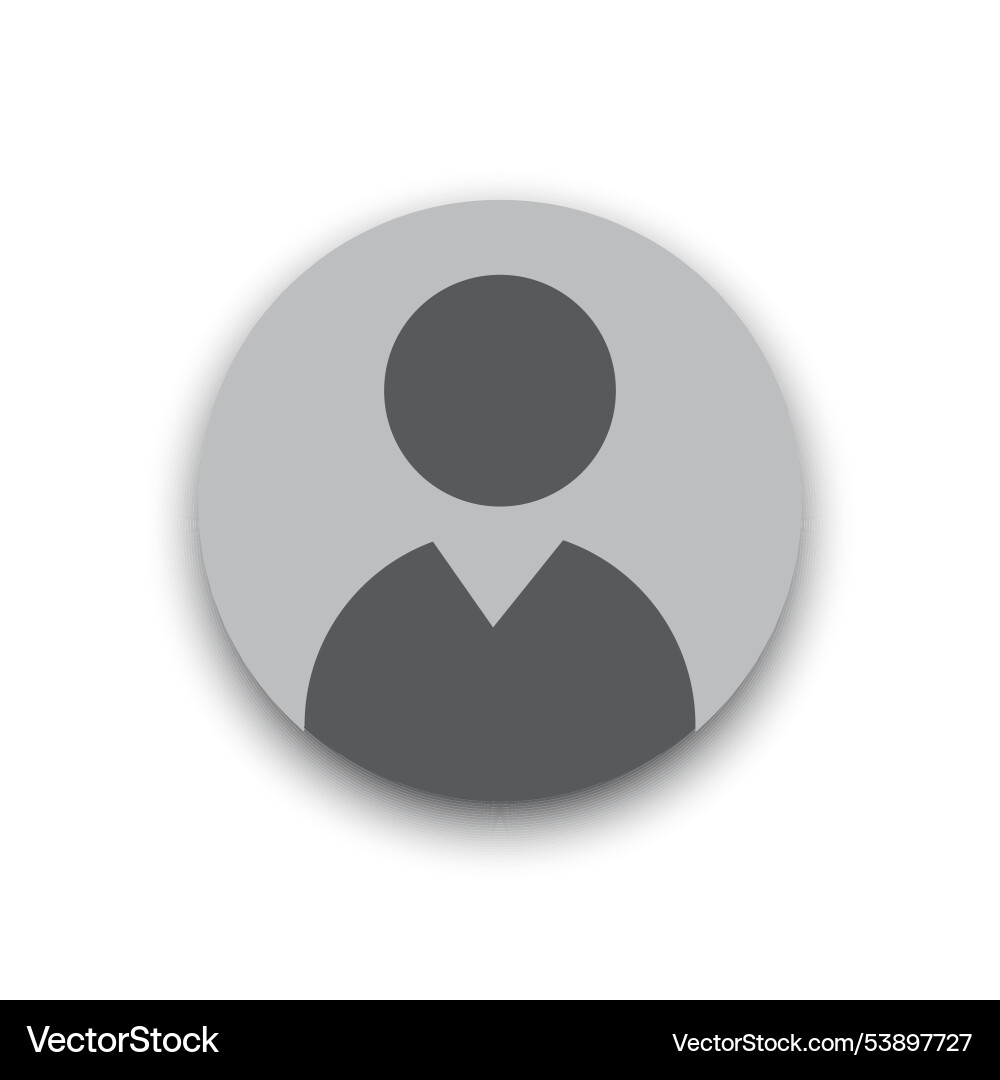Gray user icon inside circular frame simple head Vector Image