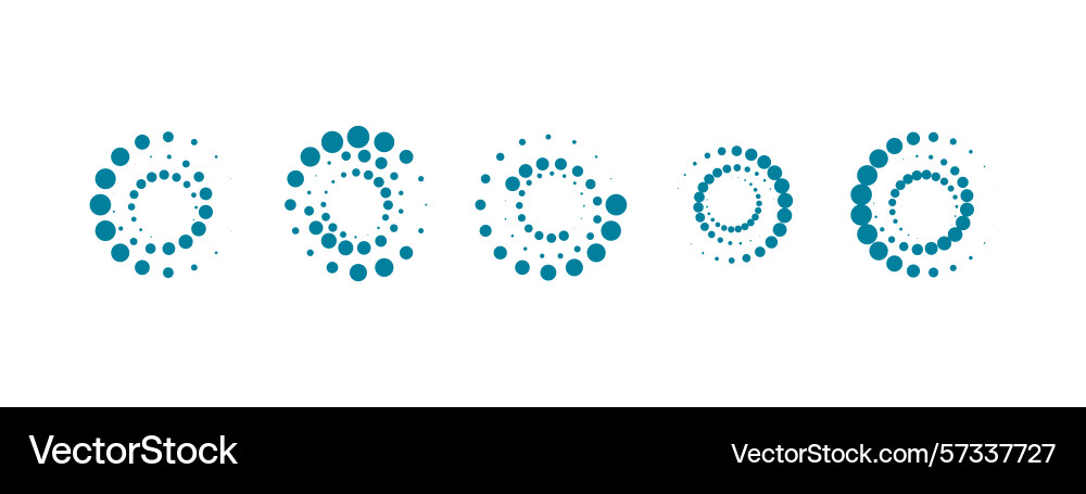 Set of pop art circles shapes dots pattern Set of pop art circles shapes dots pattern Vector Image