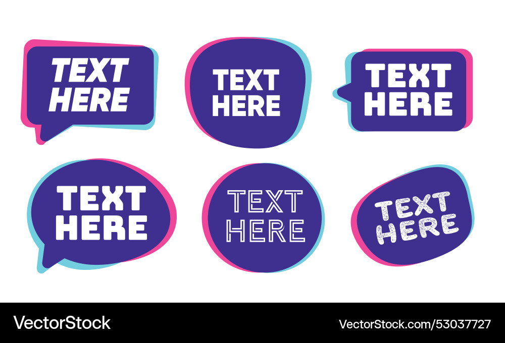 Template of bubble speech round frame container Template of bubble speech round frame container vector image