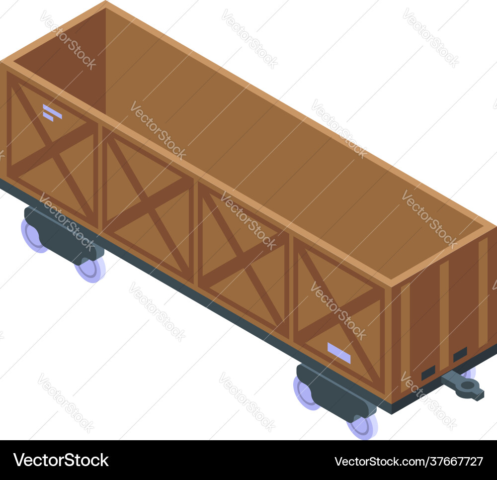 Train container icon isometric style Vector Image