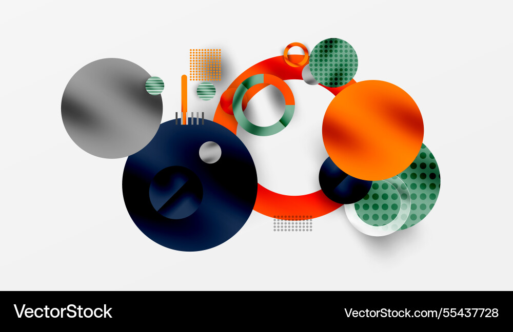 Abstract circle design with overlapping Vector Image