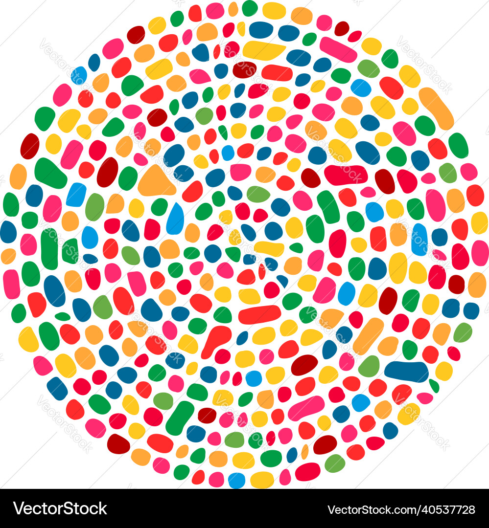 Abstract colorful mosaic round pattern Abstract colorful mosaic round pattern vector image