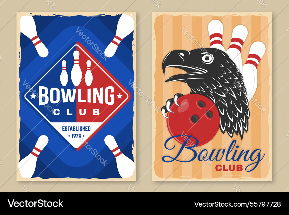 Bowling Sport Club Flyer Poster Banner Design Bowling Sport Club Flyer Poster Banner Design vektorbild