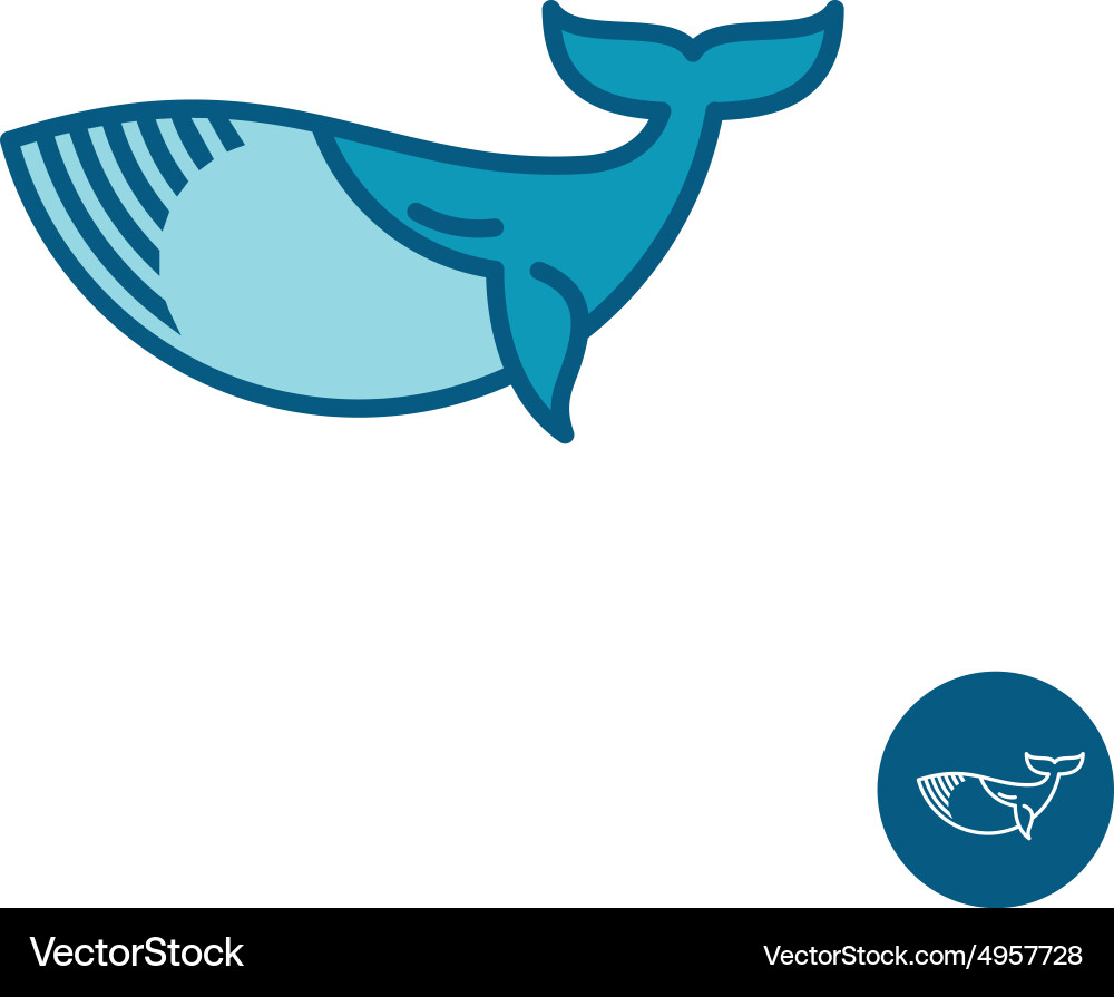 Elegant Whale Logo Vector Image