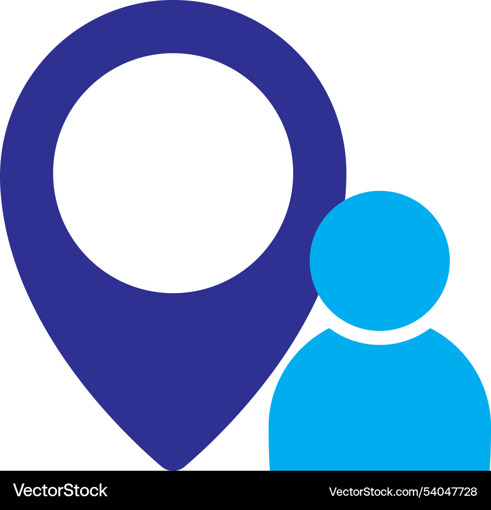 Maps and navigation user location vector image