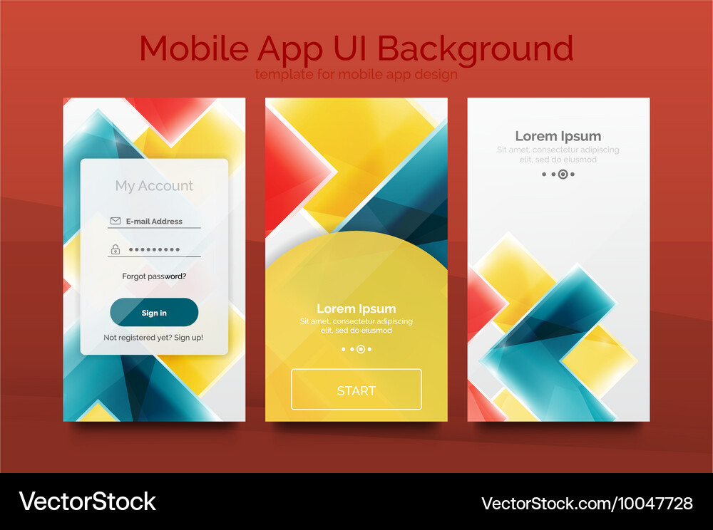 Mobile background ui Vector Image