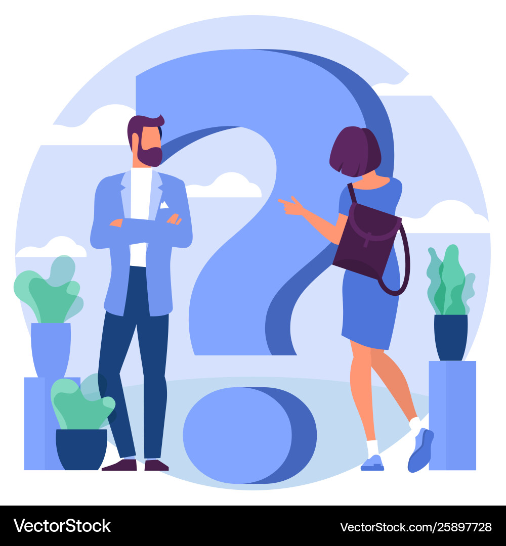 Problem Solving Duo Vector Image