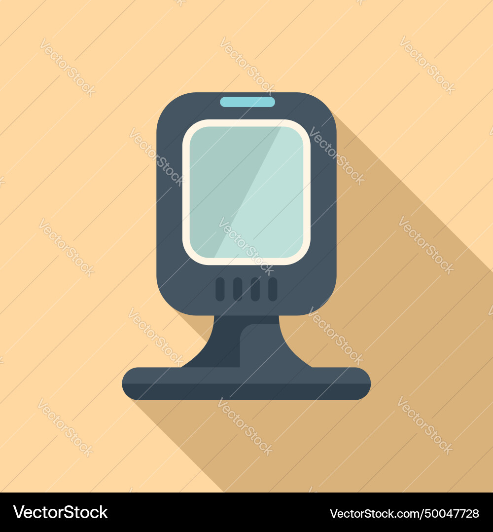 Scan device icon flat quick space coding vector image