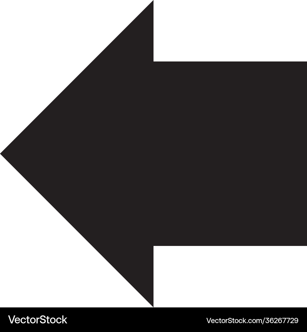 Left arrow symbol icon for web and application Left arrow symbol icon for web and application vector image