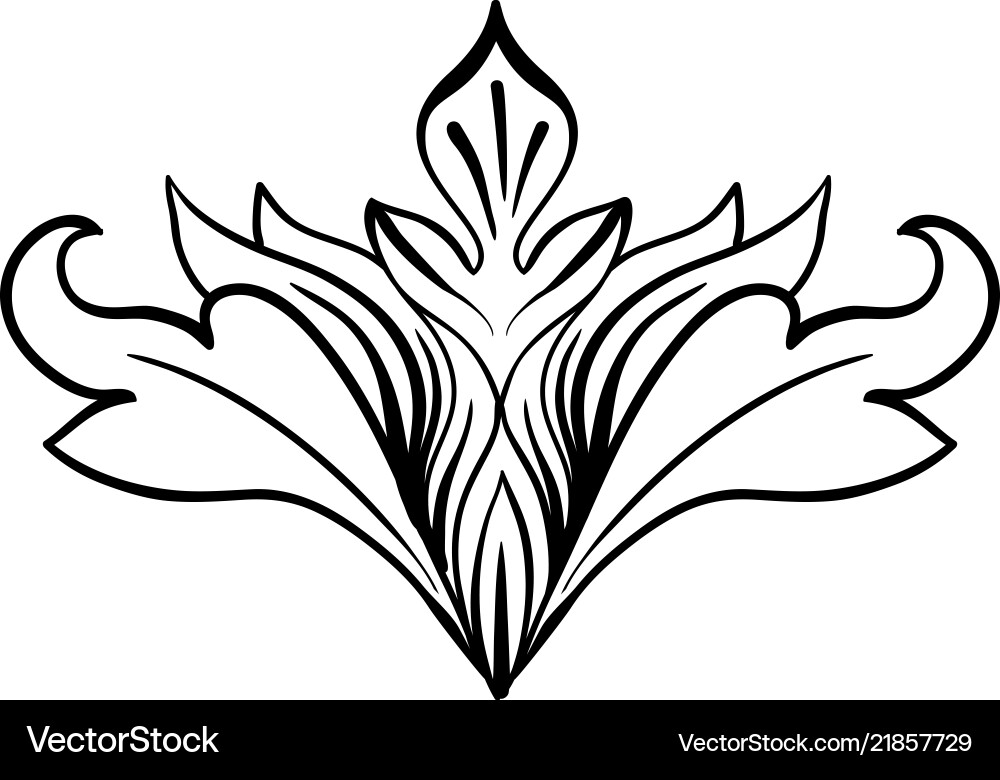 Schwarz isolierte Hand gezeichnet florale griechischen Dekoration Schwarz isolierte Hand gezeichnet florale griechischen Dekoration vektorbild