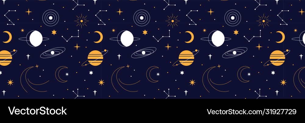 Seamless space minimalist pattern background Vector Image
