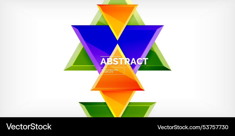 Abstract background - colorful triangles with 3d Abstract background - colorful triangles with 3d Vector Image