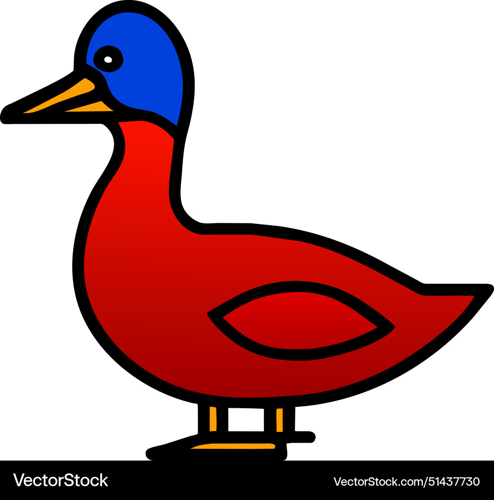 Alaotra grebe duck red icon – Royalty-Free Vector | VectorStock, image size:1000x1014