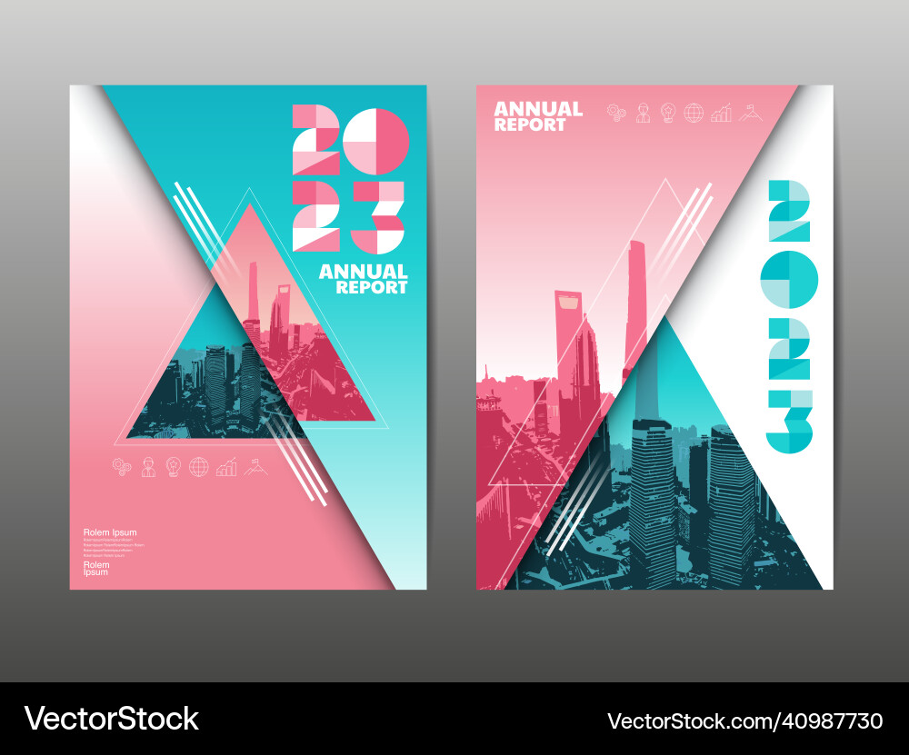 Annual report 20222023 template layout design Vector Image