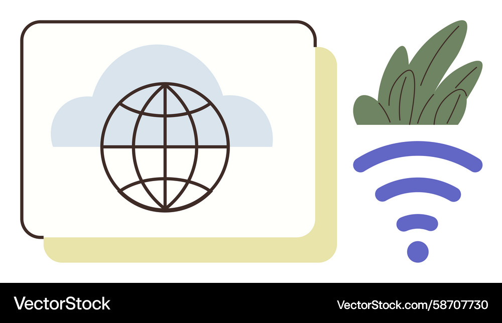Cloud Connectivity & Sustainability Vector Image