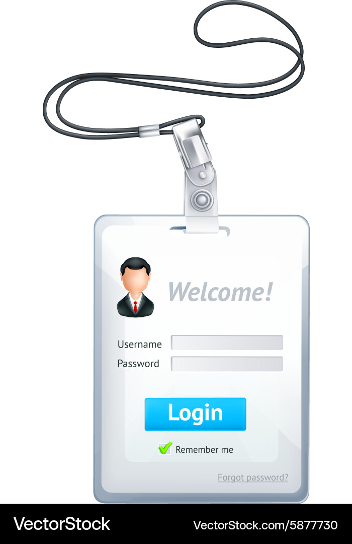 Log in form vertical Vector Image