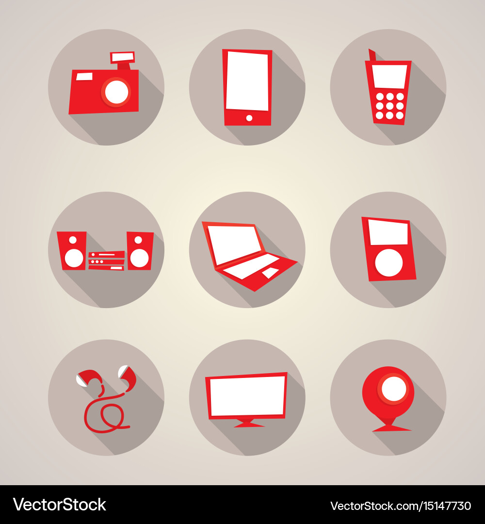 Modern devices set collection vector image