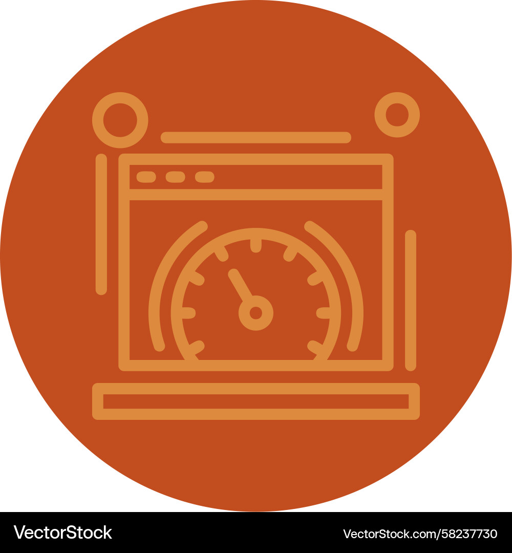 Multi-Color Page Speed Line Icon Vector Image