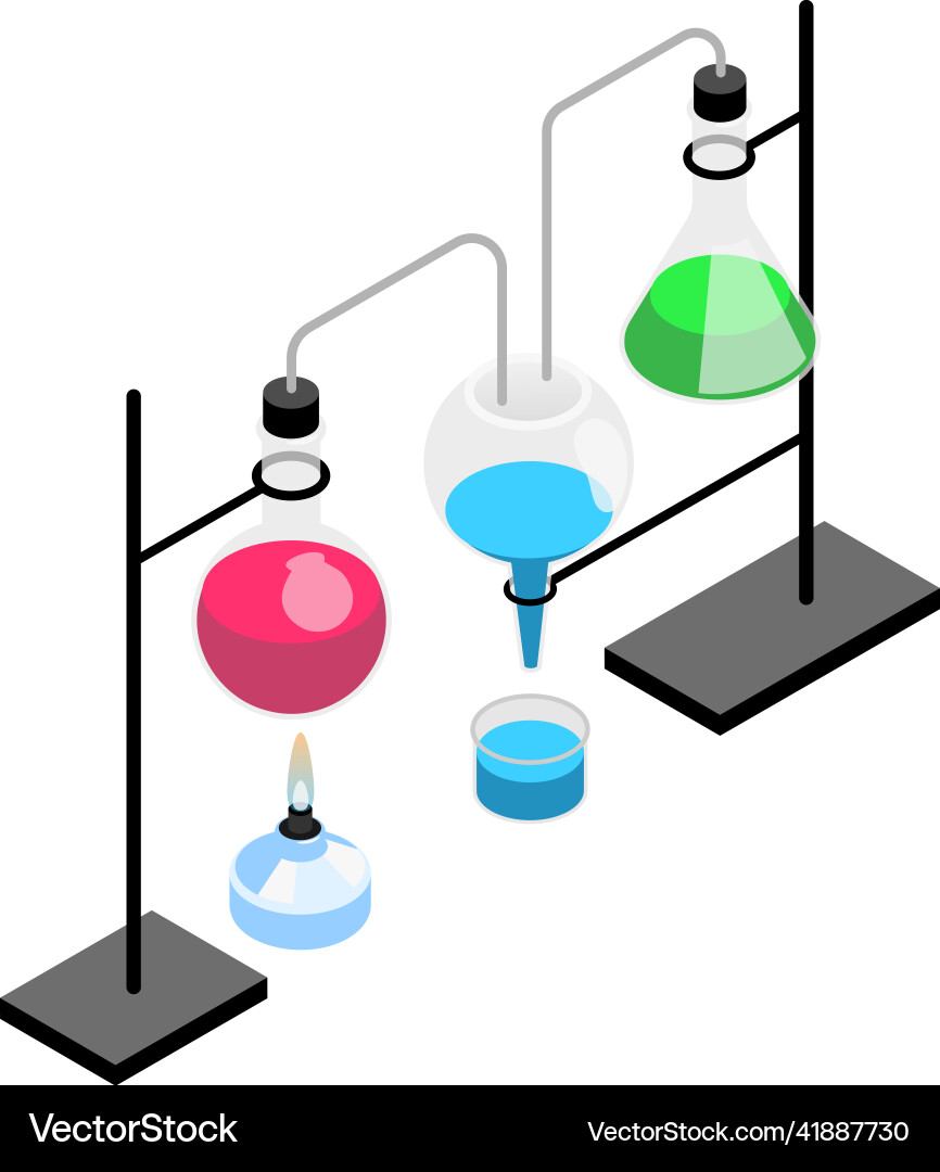 Pharmaceutic laboratory dishes composition Vector Image
