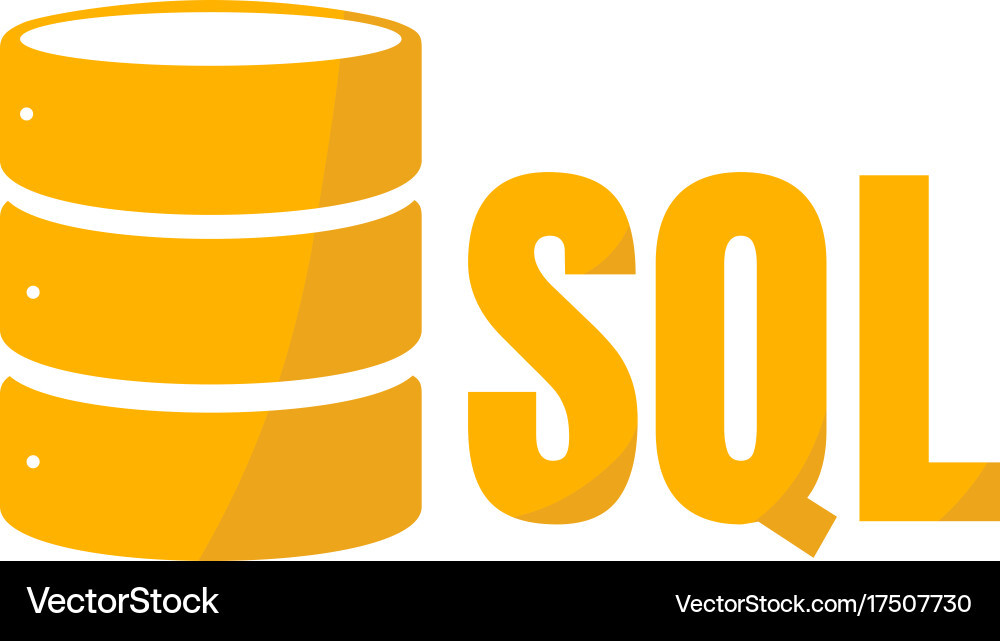Sql Datenbank-Icon Logo Design ui oder ux app Vektorbild