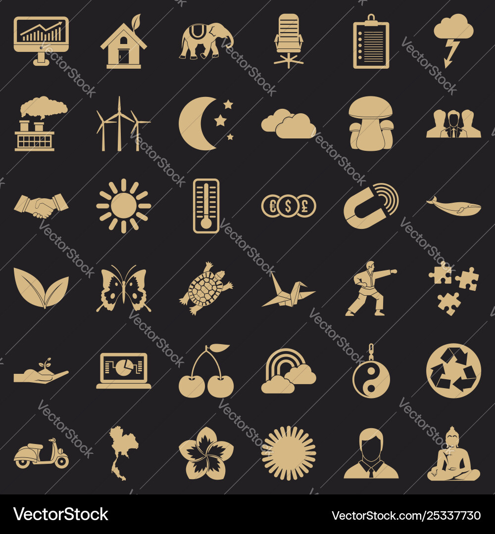 Windmill icons set simple style Windmill icons set simple style vector image