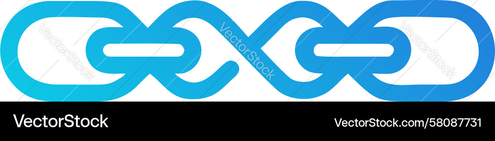 Infinite Loop Chain Icon Vektorbild