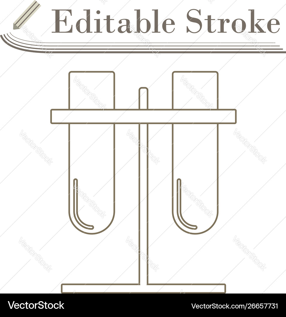 Lab flasks attached to stand icon Lab flasks attached to stand icon vector image