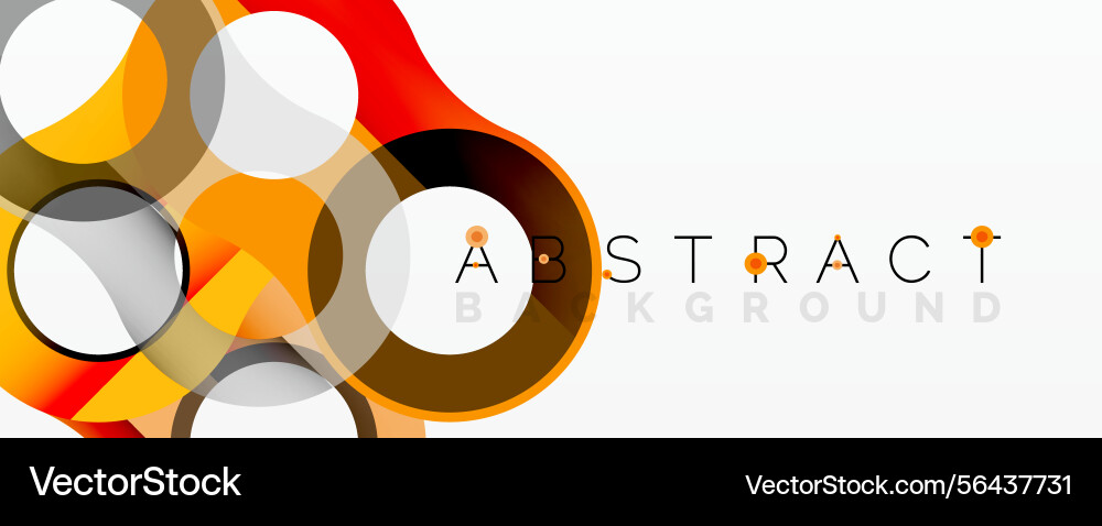 Modern abstract design overlapping circles create Vector Image