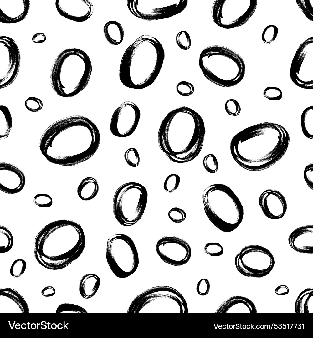 Seamless pattern with sketch circles shape Seamless pattern with sketch circles shape vector image